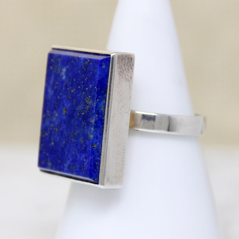 Study in Blue Lapis & Sterling Silver Ring