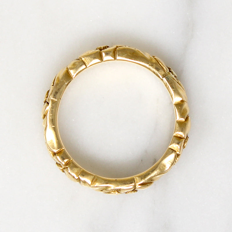 Victorian 18k Gold Forget-Me-Not Band
