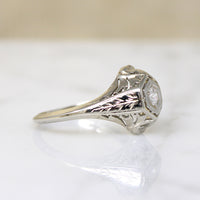 Pierced & Engraved Art Deco Diamond Ring
