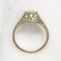 Pierced & Engraved Art Deco Diamond Ring