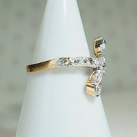 Edwardian Diamond Crossover Ring
