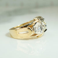 Retro Fabulous Gold and Diamond Ring