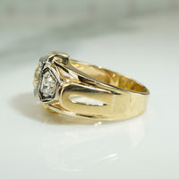 Retro Fabulous Gold and Diamond Ring