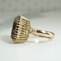 Mod 1960s Smoky Quartz Ring