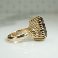 Mod 1960s Smoky Quartz Ring