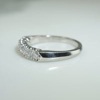 Classic Vintage Knife Edge Diamond Platinum Band