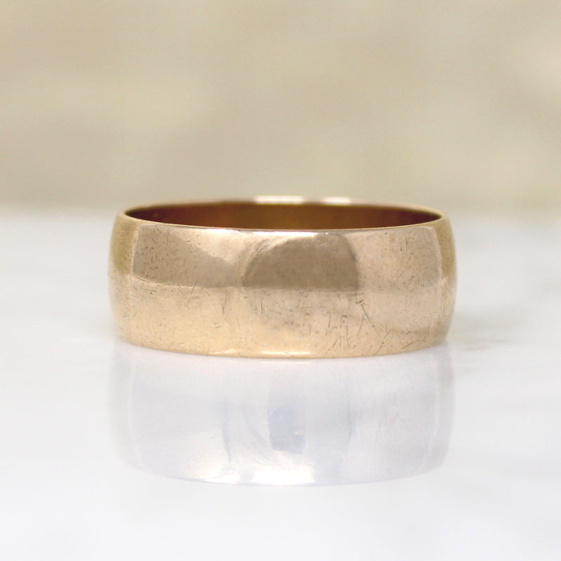 Wonderfully Wide 14k Gold Size 10.5 Band