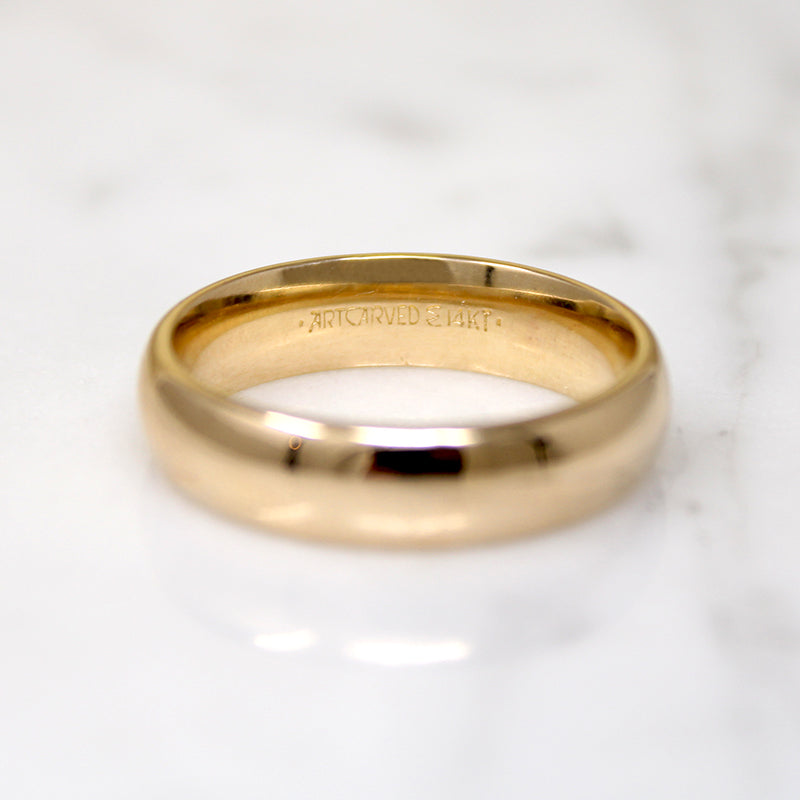 Comfort Fit 14k Gold Size 10 Artcarved Band