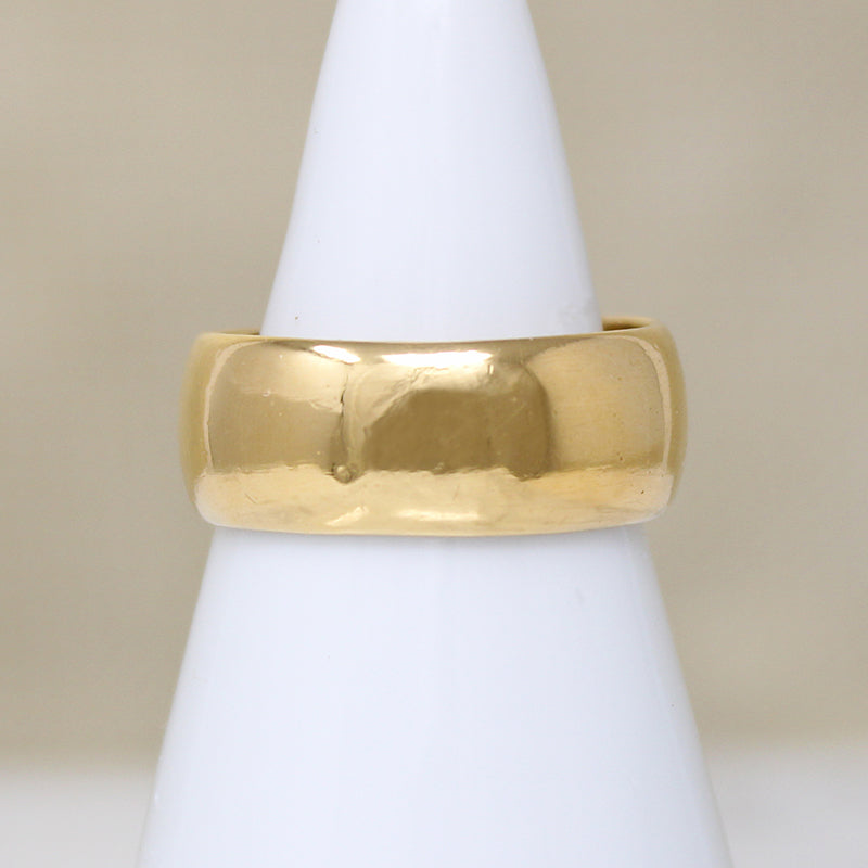 True Luxury Wide 22k Gold Wedding Band