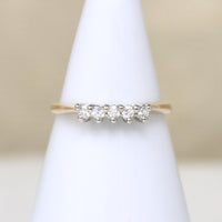 Two-Tone Gold & Diamond 1960s Wedding Band