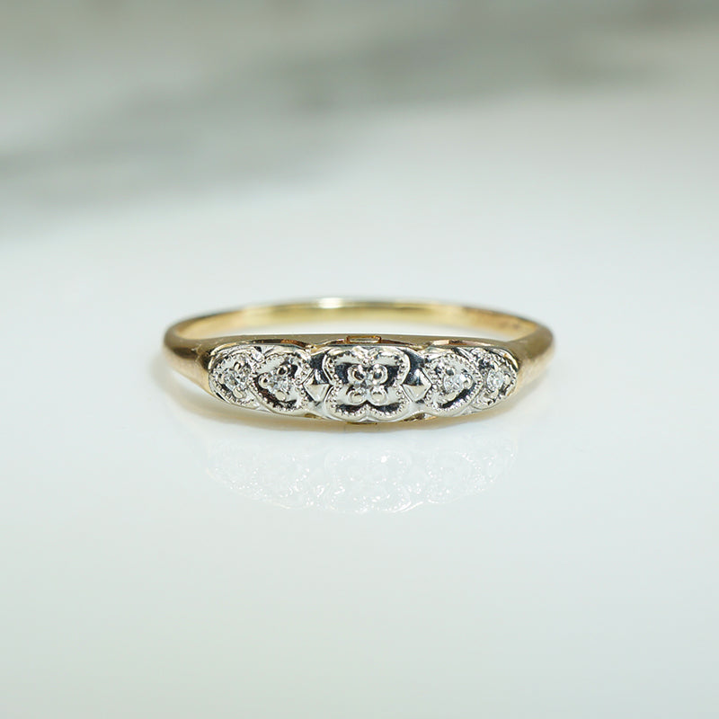Sweet Two-Tone Diamond Band