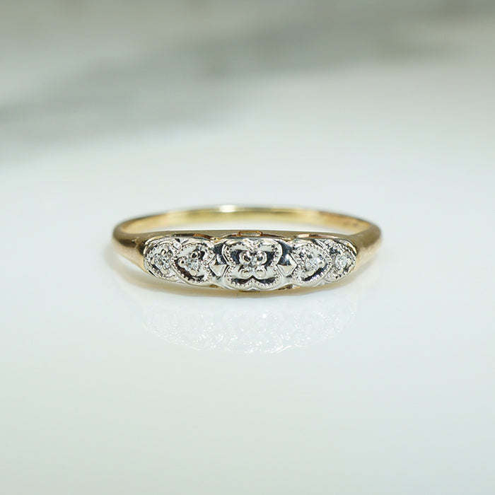 Sweet Two-Tone Diamond Band