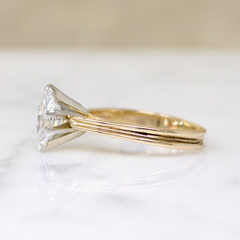 Brilliant 1.22ct Marquise Diamond Solitaire Ring