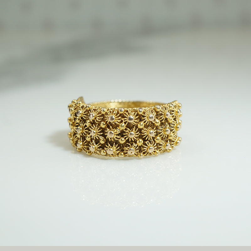Exquisite Cannetille High Karat Gold Band