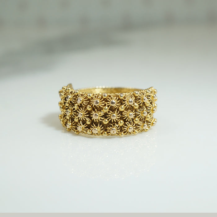 Exquisite Cannetille High Karat Gold Band