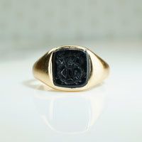 Handsome Edwadian Onyx Signet Ring