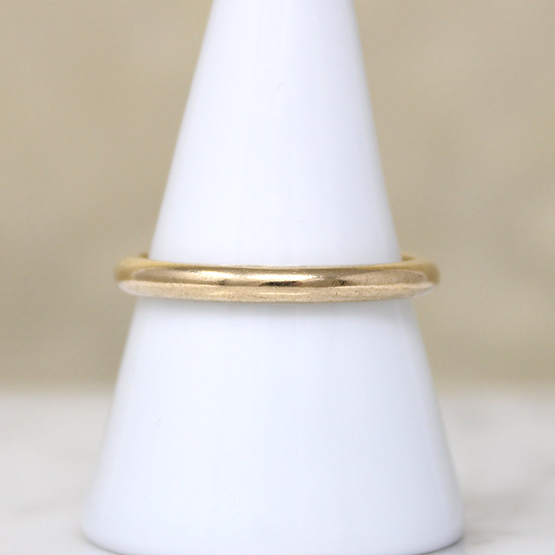 Classic Size 10 14k Gold Wedding Band