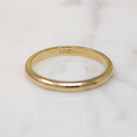 Classic Size 10 14k Gold Wedding Band