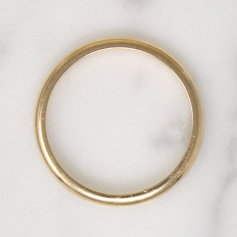 Classic Size 10 14k Gold Wedding Band