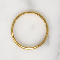 Antique 22k Gold Slim Half Round Band