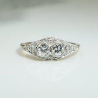 Edwardian Double Diamond Ring