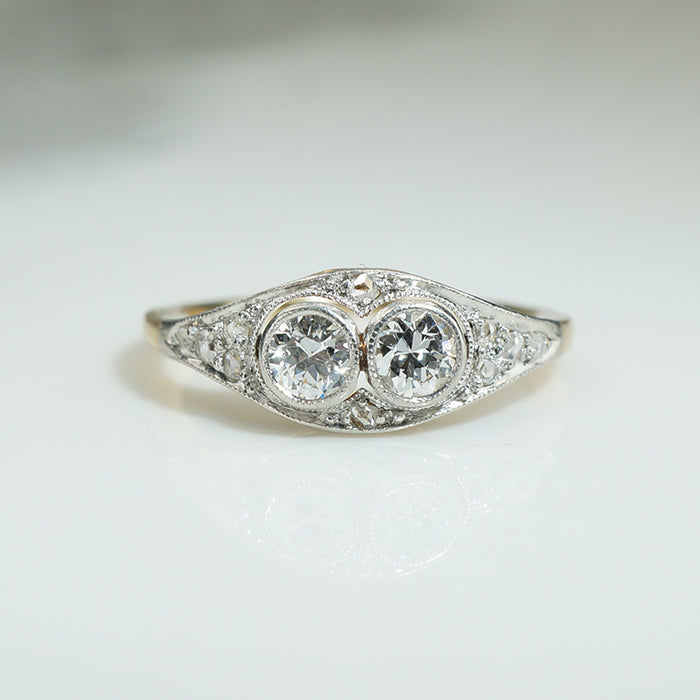 Edwardian Double Diamond Ring