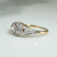 Edwardian Double Diamond Ring