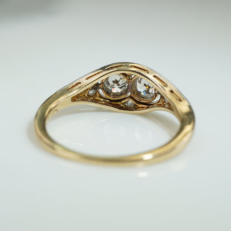 Edwardian Double Diamond Ring