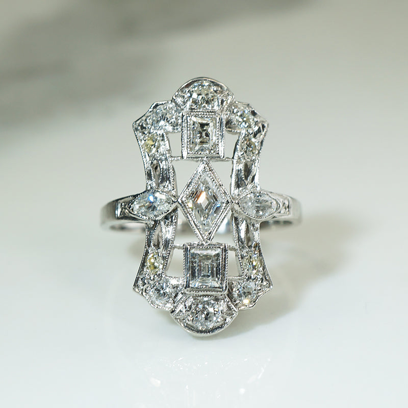 Magnificent Antique Diamond Deco Ring