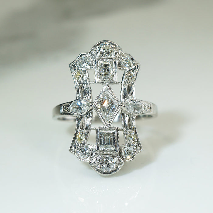 Magnificent Antique Diamond Deco Ring