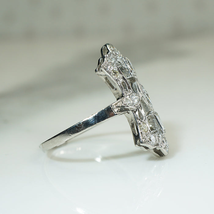 Magnificent Antique Diamond Deco Ring