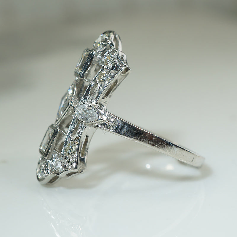 Magnificent Antique Diamond Deco Ring