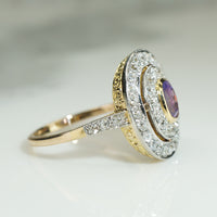 Gorgeous Edwardian Pink Sapphire Diamond Ring