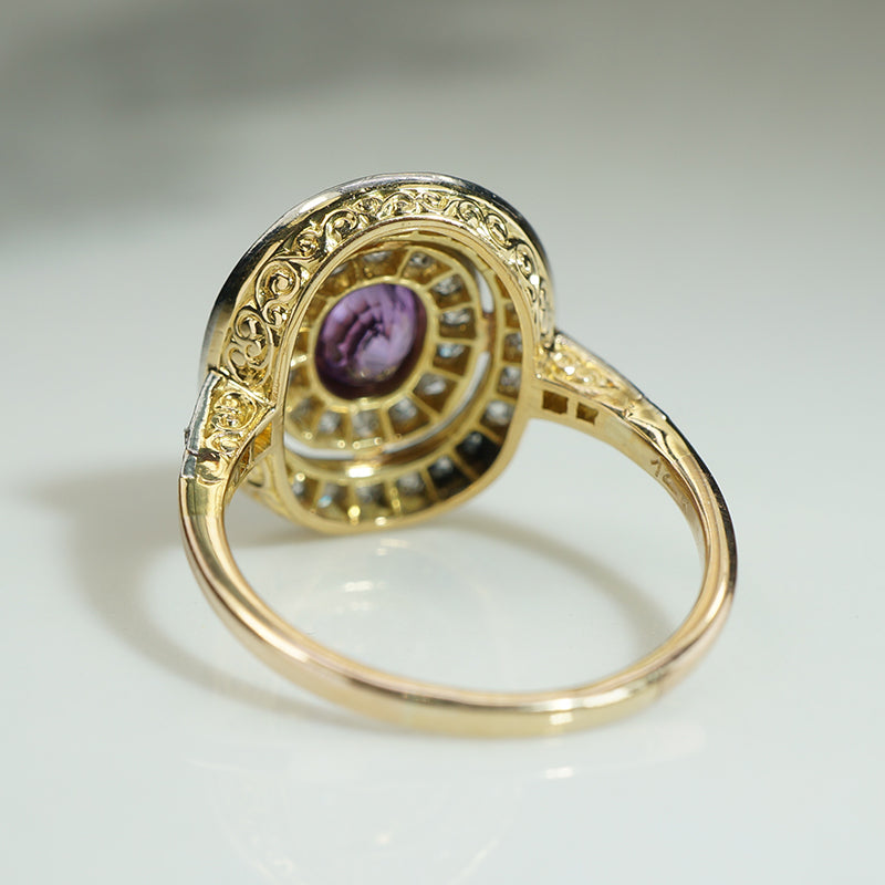 Gorgeous Edwardian Pink Sapphire Diamond Ring