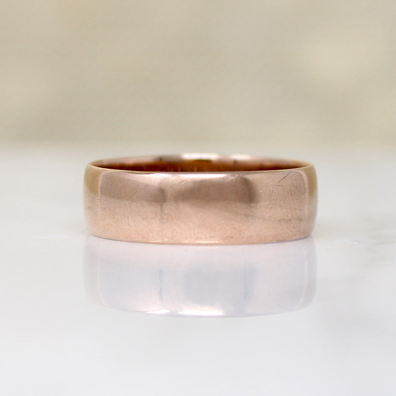 Gorgeous 9ct Rosy Gold Victorian Wedding Band