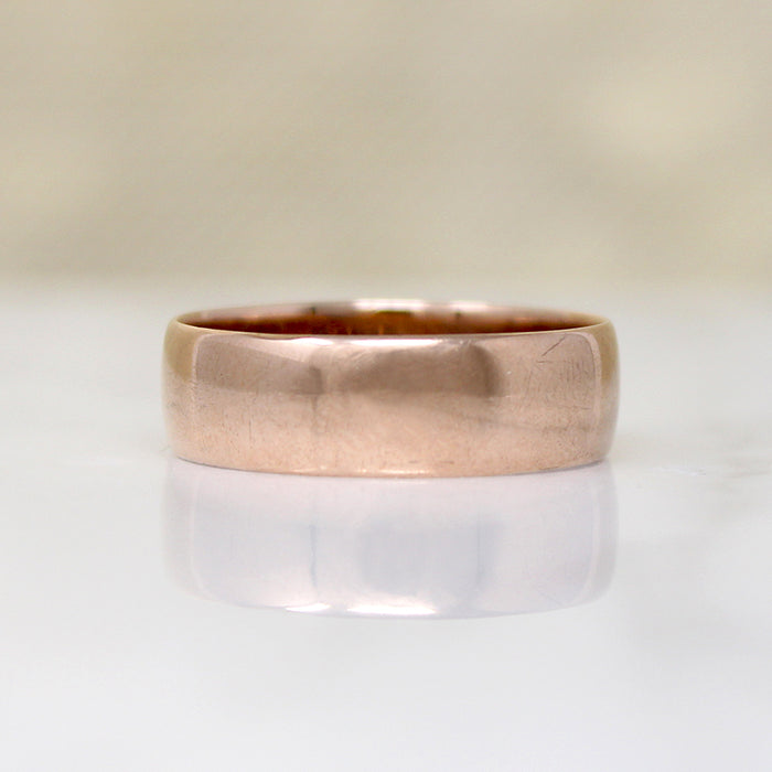Gorgeous 9ct Rosy Gold Victorian Wedding Band