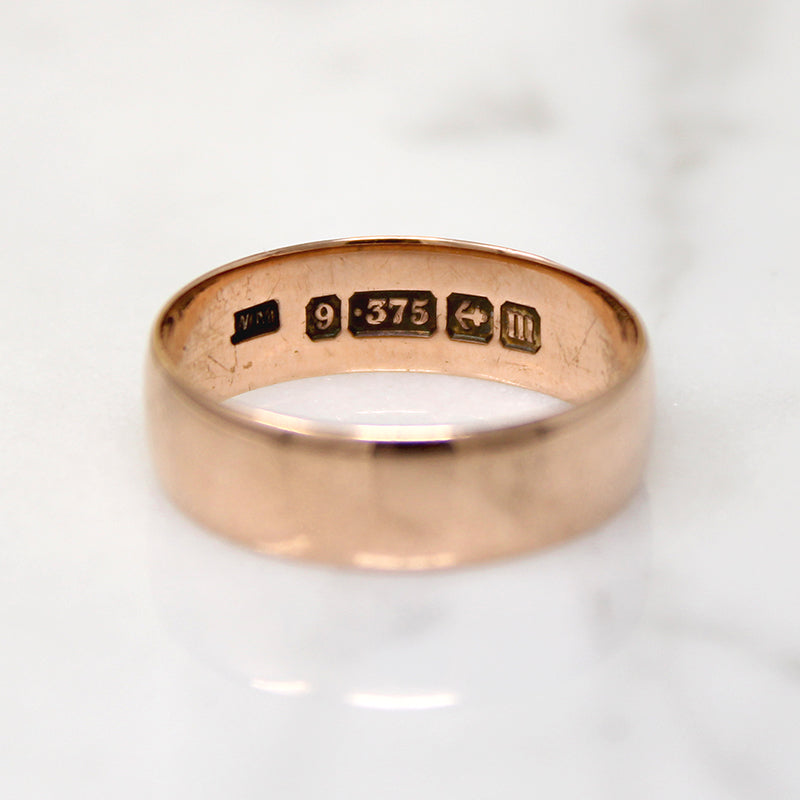 Gorgeous 9ct Rosy Gold Victorian Wedding Band