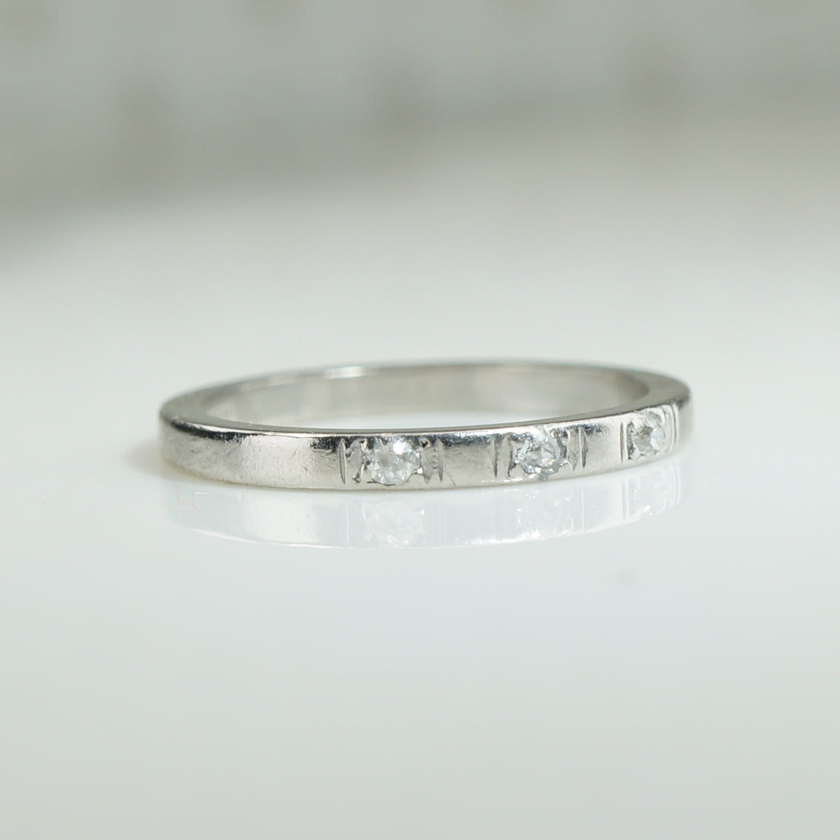 Platinum Diamond Wedding Band