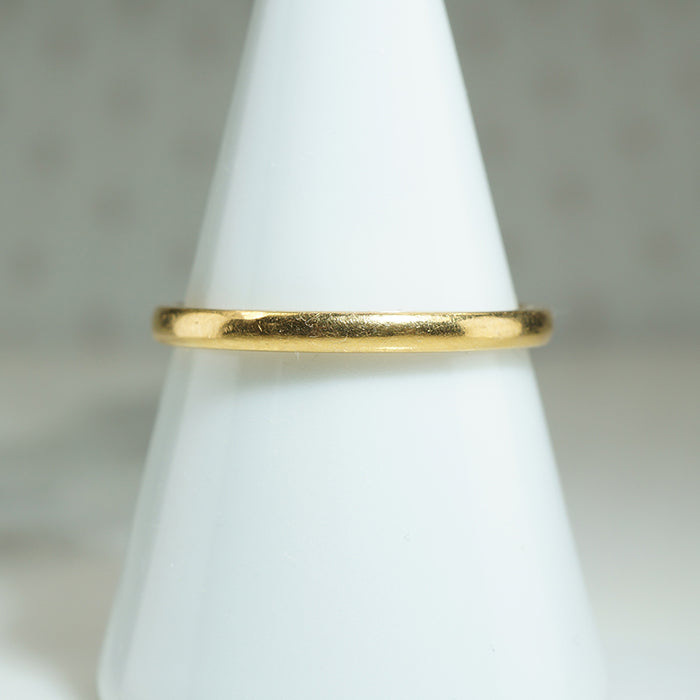 Slim Antique 22k Gold Band