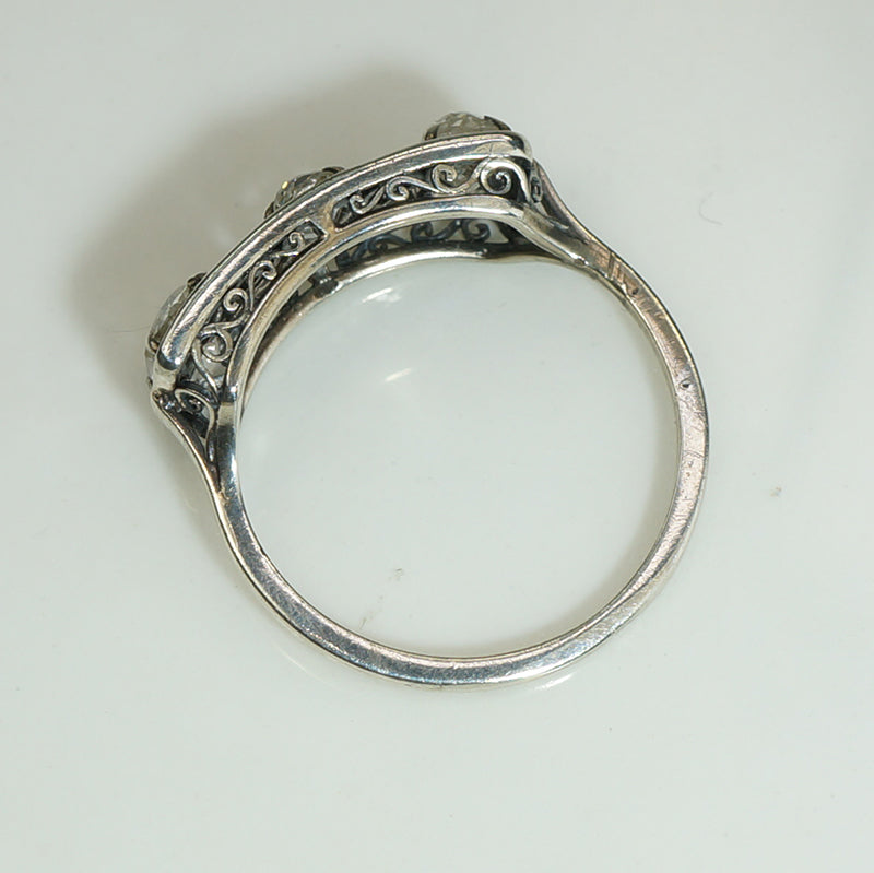 Cushion Cut Old Mine Diamond Ring