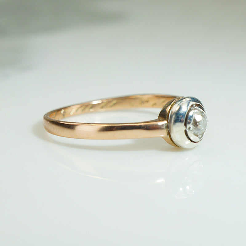 Old Mine Cut Solitaire Engagement Ring