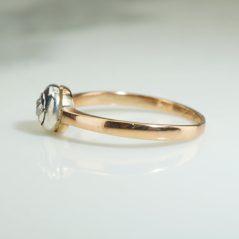 Old Mine Cut Solitaire Engagement Ring