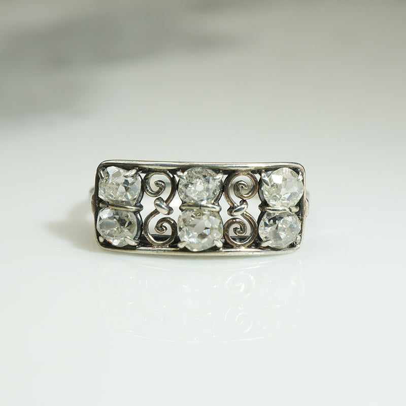 Cushion Cut Old Mine Diamond Ring