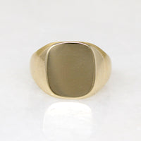 Curvaceous 10k Gold Mid Century Signet Ring