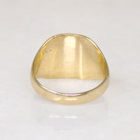 Curvaceous 10k Gold Mid Century Signet Ring