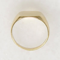Curvaceous 10k Gold Mid Century Signet Ring