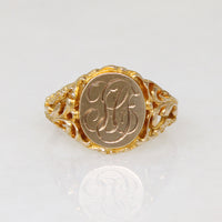 Lush & Leafy 10k Gold Signet Ring