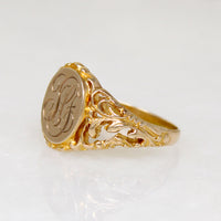 Lush & Leafy 10k Gold Signet Ring