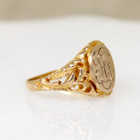 Lush & Leafy 10k Gold Signet Ring