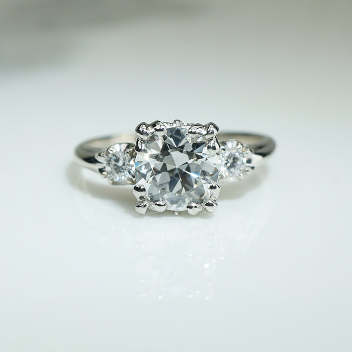 Elegant and Curvy 1940s OEC Engagement Ring